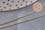 Chaine serpent fine acier 304 inoxydable doré IP 0.5mm, x1 mètre (G11159)
