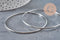 Bracelet jonc lisse acier 304 inoxydable platine 65mm, x1 (G11150)