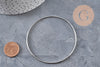 Bracelet jonc lisse acier 304 inoxydable platine 65mm, x1 (G11150)