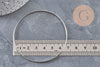 Bracelet jonc lisse acier 304 inoxydable platine 65mm, x1 (G11150)