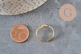 Ring, stainless steel 304, gold IP, size 57, x1 VALID