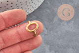 Ring, stainless steel 304, gold IP, size 57, x1 VALID