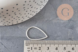 Pendentif connecteur goutte acier 201 inoxydable doré ou platine 26mm,x2 (G11212)