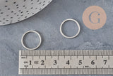 Pendentif connecteur rond acier 304 inoxydable platine 16mm,x10 (G11205)