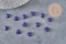 8x8mm natural lapis lazuli heart cabochon, x1 VALID