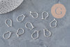 Anneaux créoles acier inoxydable 304 argenté 18mm, x10 (G11271)