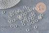 Anneaux de jonction ronds acier inoxydable argent 8mm-1.2mm, x50 (G11216)