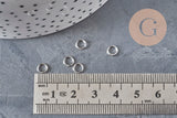 Anneaux de jonction ronds fermés laiton platine 5mm-0.7mm, x10 (G11213)
