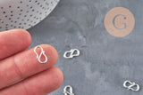 Clasps hook S 304 stainless steel silver 12mm, x1 VALID
