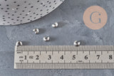 Caches perles à écraser acier 304 platine 5.5x4.5mm, x20 (G11178)