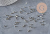 Perles à écraser laiton platine 3x2mm, x2 grammes (G11207)