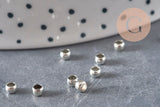 Perles à écraser laiton platine 3x2mm, x2 grammes (G11207)