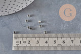 Perles à écraser laiton platine 3x2mm, x2 grammes (G11207)