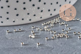 Perles à écraser laiton platine 2x1.2mm, x1 gramme (G11208)