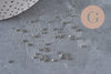 Perles à écraser acier 316 inoxydable platine 2mm, x50 (G11174)