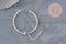 Base de bracelet chaine forçat acier 304 inoxydable argenté 4mm/15.5cm, x1 (G11211)