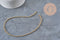 Collier Chaine rolo acier 304 inoxydable doré PVD 4mm/45cm, x1 (G11220)
