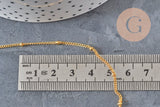 Satellite chain necklace iron & gilded brass 81.5cm, x1 VALID