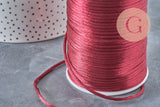 Cordon queue de rat polyester bordeau 2mm, x5 mètres (G11224)