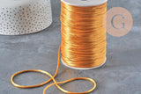 Cordon queue de rat polyester doré clair 2mm, x5 mètres (G11222)