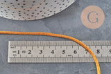 Cordon queue de rat polyester doré clair 2mm, x5 mètres (G11222)