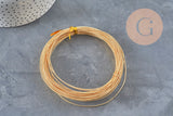Fil métallique cuivre doré 18K torsadé 1mm, x1 mètre (G11243)