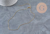 Collier chaine réglable serpent acier 304 inoxydable doré IP 0.8mm/51cm, x1 (G11258)