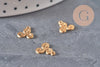 Pendentif triskel acier 304 inoxydable doré 18K 10mm, x1 (G11316)