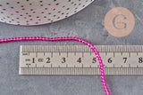 Perles abacus cristal à facette rose fuchsia 2mm, x1 fil de 36cm (G11342)