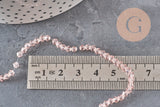 Perles toupies cristal à facette rose clair 3.8x3mm, x1 fil de 32.5cm-Perles-Gingerlily Perles