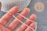 Perles toupies cristal à facette rose clair 3.8x3mm, x1 fil de 32.5cm-Perles-Gingerlily Perles