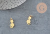 Pendentif chat acier 201 doré inoxydable 17mm, x1 VALIDE-Breloques et pendentifs-Gingerlily Perles