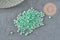 Petite Perle rocaille rayé vert blanc 3-3.5mm, x10gr (G11403)