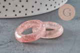 Bague quartz fraise naturel 17-20mm, x1 (G11409)