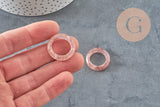 Bague quartz fraise naturel 17-20mm, x1 (G11409)