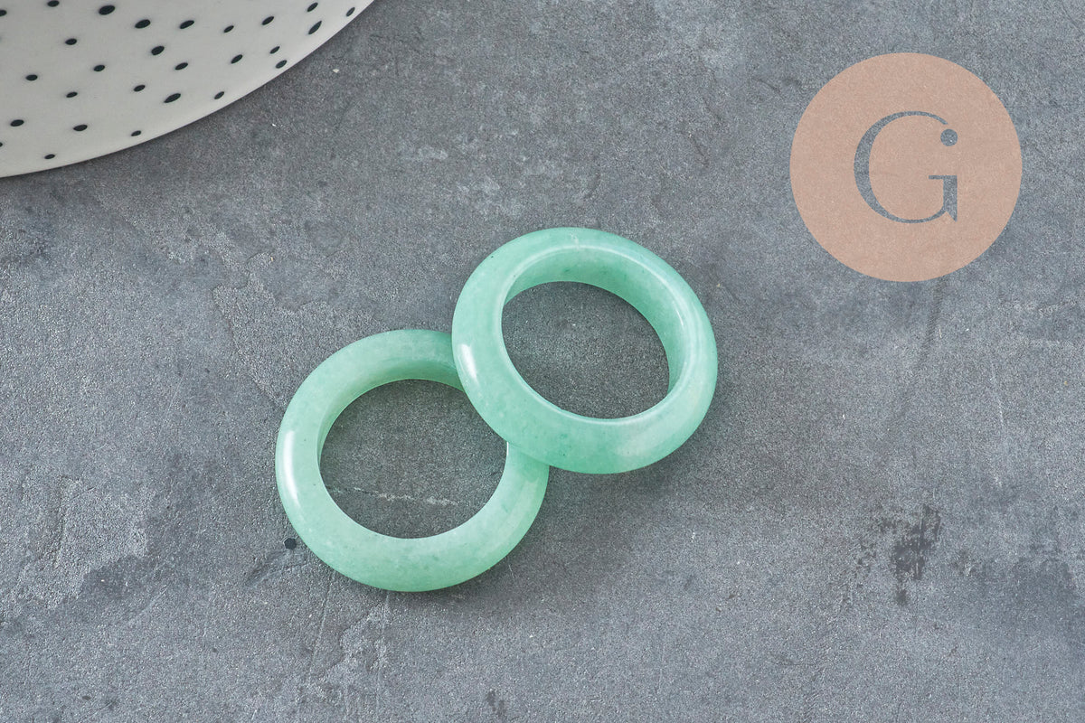 Bague aventurine naturelle 17-21mm, x1 (G11410)