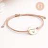 Bracelet Personnalisé en cordon satin acier inoxydable 304, x1 (ADN3) (G11098)