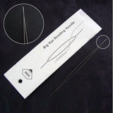 Aiguille de perlage en Acier inoxydable grand oeil 57x0.3mm, x1 (G4882)
