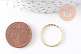 Anneaux connecteurs torsadés en laiton 18k 18mm, x5 (G10252)