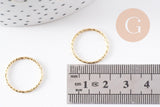 Anneaux connecteurs torsadés en laiton 18k 18mm, x5 (G10252)