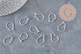 Aros criollos de acero inoxidable 304 plateado de 18mm, x10 (G11271)