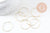 Anneaux créoles acier inoxydable 316 doré 30mm x20 x50 x100 (G0427)
