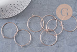Anneaux créoles en or rose, x20-50-100 (G4799)