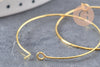 Anneaux créoles laiton doré 35mm,boucles oreilles x 20-50 (G1332)