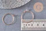 Anneaux créoles or rose 20mm x20-50-100 (G4794)