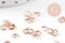 Anneaux de jonction acier IP 304 inoxydable or rose 8x0.8mm, x50 (G10924)