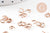 Anneaux de jonction acier IP 304 inoxydable or rose 8x0.8mm, x50 (G10924)