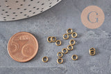 Anneaux de jonction laiton bronze 4mm/0.8mm, x5 grammes (G11354)-Anneaux-Gingerlily Perles