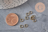 Anneaux de jonction laiton bronze 5mm/0.8mm, x5 grammes (G11353)-Anneaux-Gingerlily Perles