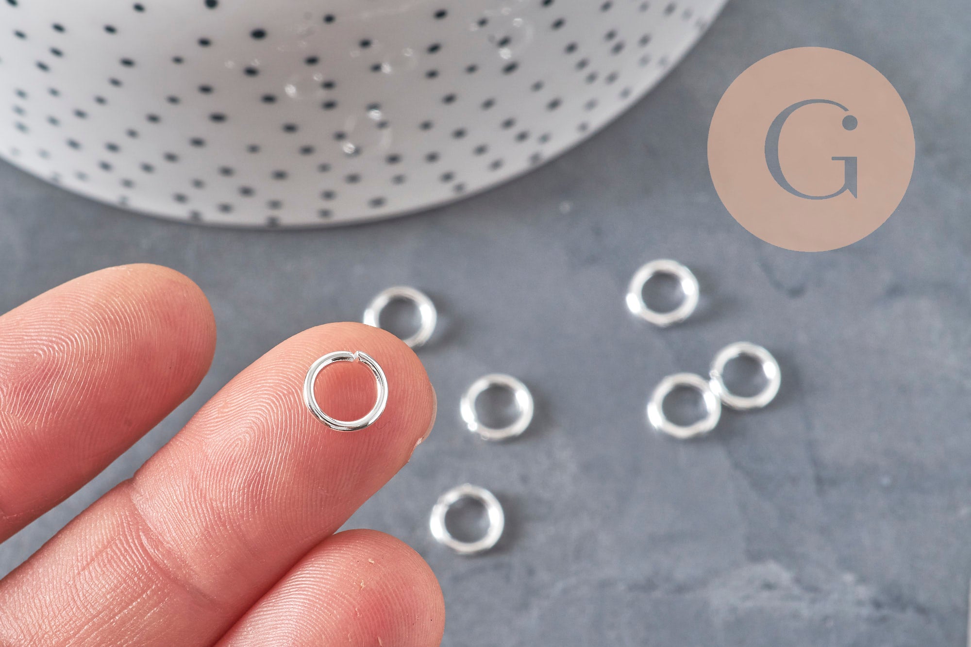 Anneaux de jonction ronds acier inoxydable argent 8mm-1.2mm, x50 (G11216)